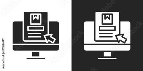 Digitalization Icon In Black And White Glyph Style