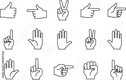 Hand Gestures A Vector Collection of Symbolic Hand Signs and Signals