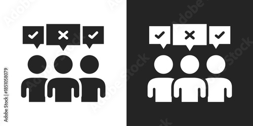 opinion Icon In Black And White Glyph Style