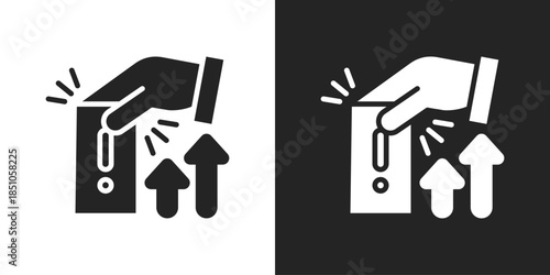intervention Icon In Black And White Glyph Style