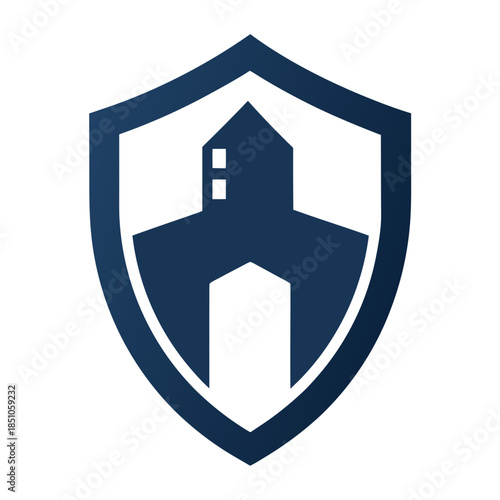 Home security shield icon protection symbol trust safety concept