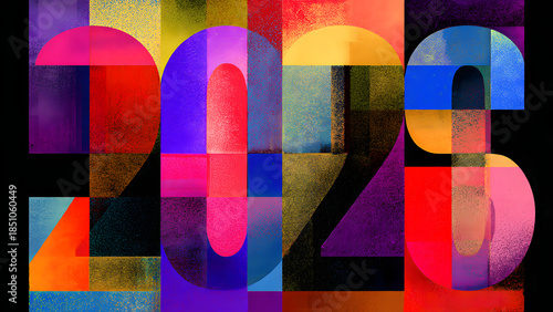 Vibrant Abstract Geometric Design Celebrating the Arrival of the New Year 2023