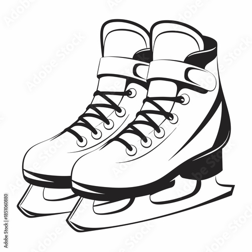 ice skates isolated on white background