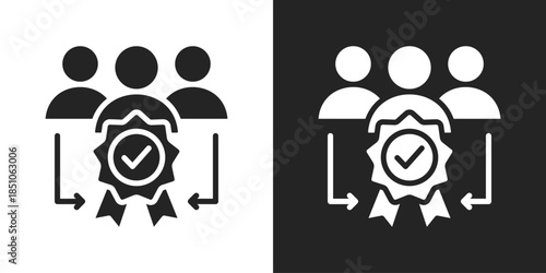 Eligibility Icon In Black And White Glyph Style