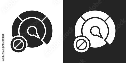 Limit Icon In Black And White Glyph Style