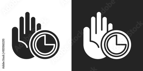 Limit Icon In Black And White Glyph Style