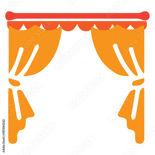 Theater curtains icon