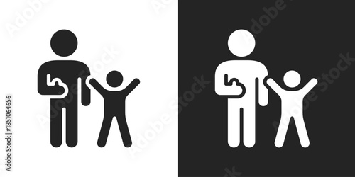 Parenting Icon In Black And White Glyph Style