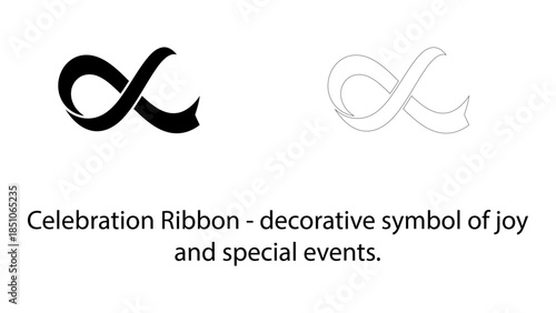 Celebration ribbon symbol for joy and special events