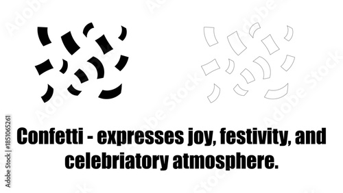 Confetti celebrating joy, festivity, and a celebratory atmosphere