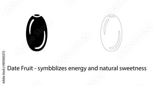Date fruit icon symbolizing energy and natural sweetness