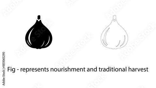 Fig symbol representing nourishment and traditional harvest