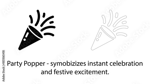 Party popper icon symbolizing celebration and excitement
