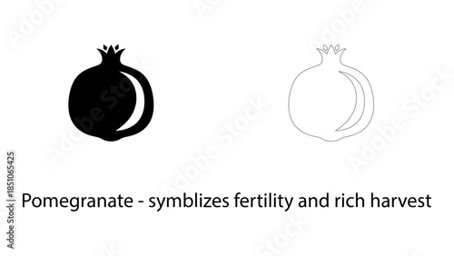 Pomegranate symbol of fertility and rich harvest