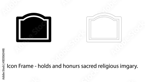 Simple icon frame for religious imagery