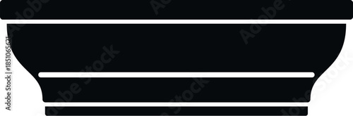 Ceiling cornice trim silhouette illustrating home improvement and architectural element