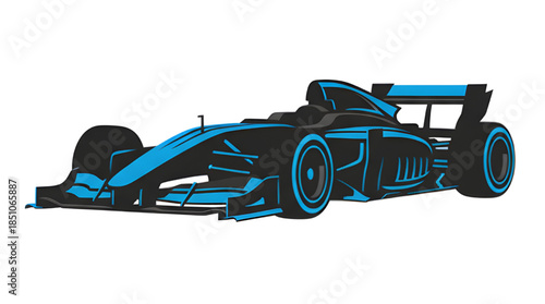 Modern Formula Racing Car Vector Illustration With Sporty Design And Dynamic Styling