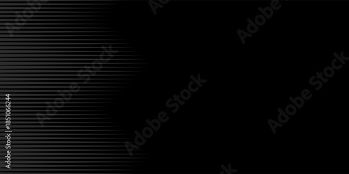 Black oblique straight line background. Masculine dark linear abstract wallpaper. Elegant luxury striped gradient texture. Grey diagonal lines backdrop for flyer, banner, poster, presentation. Vector