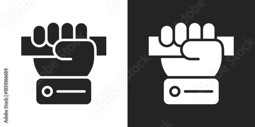 Armed Force Icon In Black And White Glyph Style