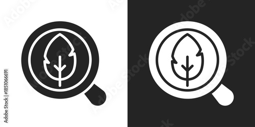 Environmental Security Icon In Black And White Glyph Style