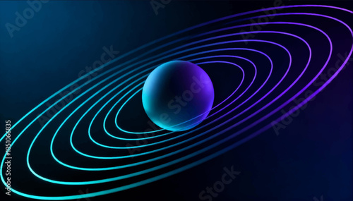 The field of magnetic lines is an invisible force visualized by thin luminous lines curving around an object. Ideal for educational infographics and hi‑tech brands. Vector. EPS.