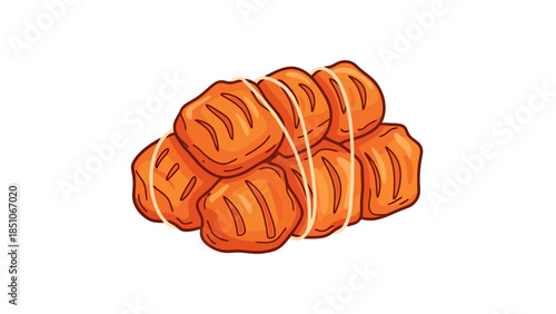 Fresh Croissants Piled on a Wooden Surface for Breakfast or Bakery Display