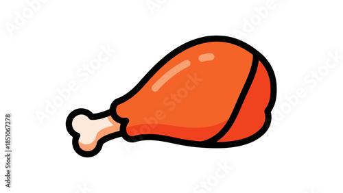 Freshly Cooked Chicken Leg with Crispy Skin and Juicy Interior