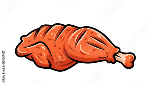 Succulent Roast Chicken with Crispy Skin on a Wooden Surface