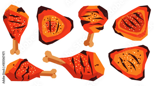 Delicious Grilled Chicken Drumsticks and Pieces for Meal Preparation