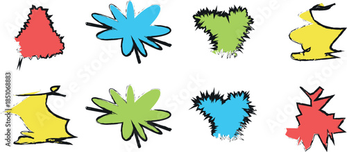 Elegant Abstract Hand-Drawn Floral Brush Illustration with Ink, Chalk, and Charcoal Strokes — Sketch-Style Silhouette Flower and Leaf Grunge Vector Art in Pencil, Crayon, and Organic Botanical Texture