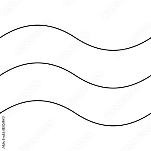 Minimal Three Wavy Line Abstract Background