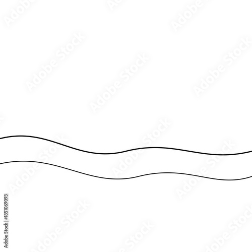 Minimal Horizontal Wavy Line Abstract Background