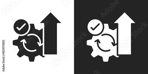 Update Icon In Black And White Glyph Style