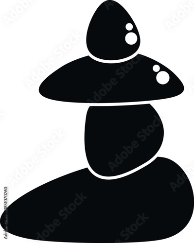 Stacked pebbles symbolizing balance and zen, creating a sense of calm and well being