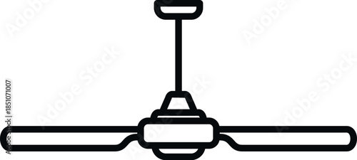 Ceiling fan icon representing cooling and air circulation indoors