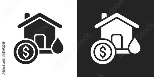 Asset Value Icon In Black And White Glyph Style