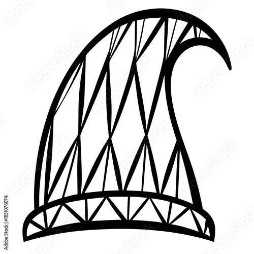 black and white vector illustration