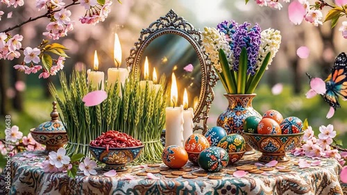 Wallpaper Mural Gentle Nowruz Illustration Expressing Renewal and Seasonal Beauty Torontodigital.ca