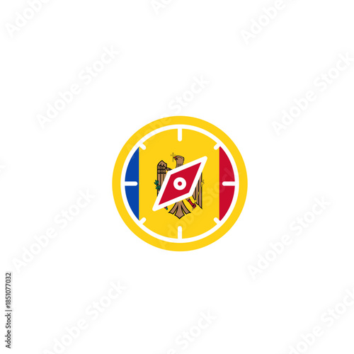 Moldova Compass In Icon
