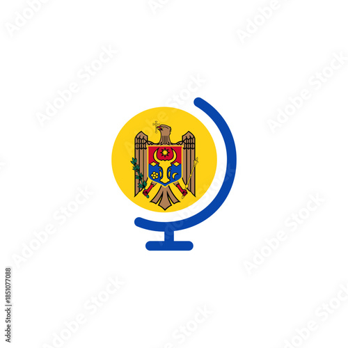 Moldova Globe In Icon