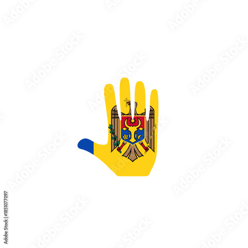 Moldova Hand Raise In Icon
