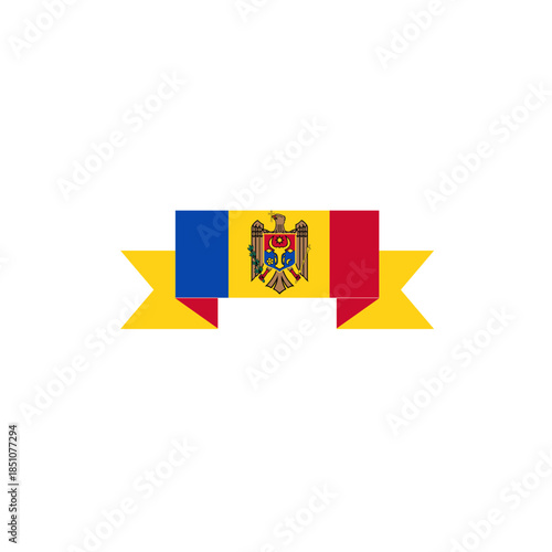 Moldova Ribbon In Icon 83