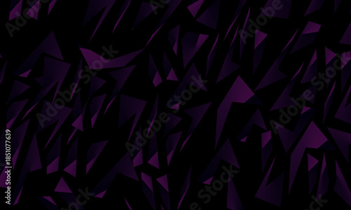 Background with abstract forged carbon fiber vector pattern with randomly arranged dark purple and black fragments, creating a modern and futuristic texture.