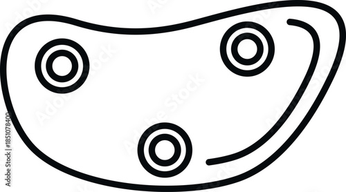 Gua sha stone providing facial massage and skin care, a beauty line art icon