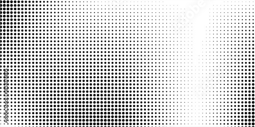 Halftone gradient. Dotted gradient, smooth dots spraying and halftones dot background seamless horizontal geometric pattern vector template set modern circle background modern