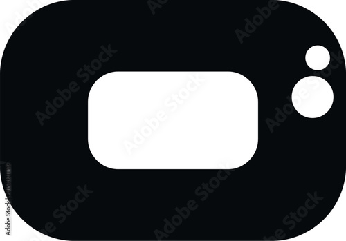 Action camera graphic symbol for capturing video and adventure moments