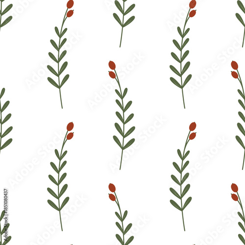 Twig seamless pattern, botanical background. Leaf branch pattern, fabric repeat. Natural twig repeat, textile and wallpaper tile