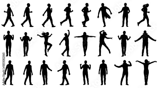 vector silhouettes of people