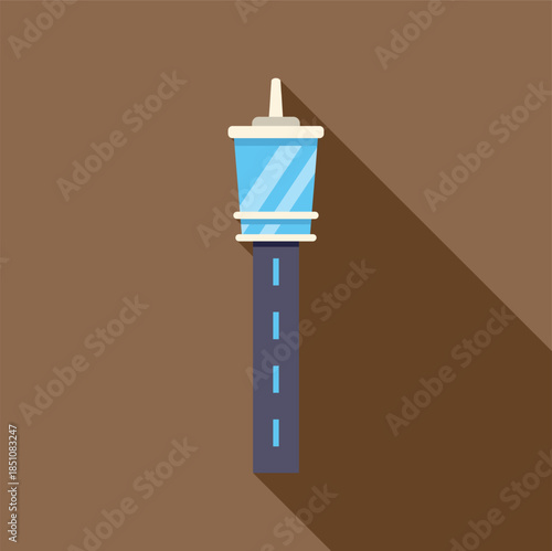 Cn tower graphic representation as a famous toronto landmark