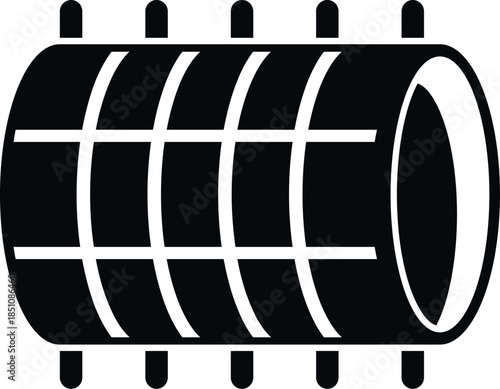 Hair curler icon illustrating styling, beauty, and haircare accessories